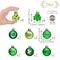 Valery Madelyn St Patricks Day Decorations Shamrock Tree Ornament Set, 28pcs 1.57inch Hanging Ball Ornament Irish Festival Decor, Good Luck Clover Green Gold Christmas Ball for Party Home Spring